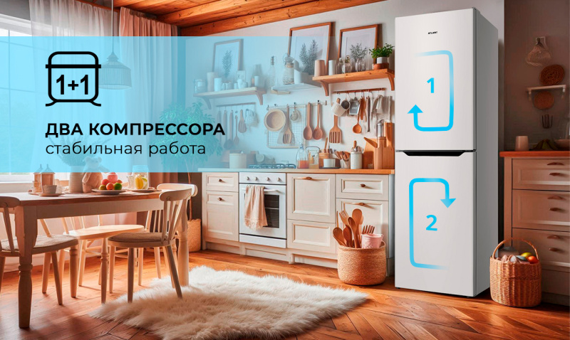 Холодильники ATLANT СЕРИЯ 66 ADVANCE —  С ДВУМЯ КОМПРЕССОРАМИ