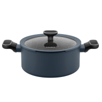 Кастрюля из кованого алюминия со стеклянной крышкой, 20 см, 2,9 л. MAUNFELD FRIDA MCS29FA02DG