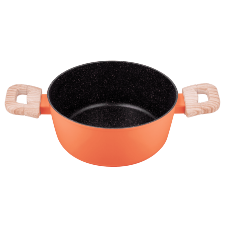 Кастрюля из кованого алюминия со стеклянной крышкой, 20 см, 2,2 л. MAUNFELD MARTA MCS22FA06CL