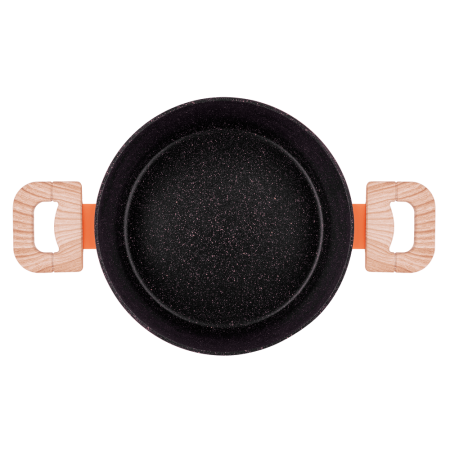 Кастрюля из кованого алюминия со стеклянной крышкой, 20 см, 2,2 л. MAUNFELD MARTA MCS22FA06CL