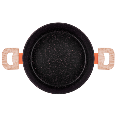 Кастрюля из кованого алюминия со стеклянной крышкой, 24 см, 4,1 л. MAUNFELD MARTA MCS41FA06CL