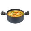 Кастрюля из кованого алюминия со стеклянной крышкой, 20 см, 2,9 л. MAUNFELD FRIDA MCS29FA02DG