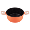 Кастрюля из кованого алюминия со стеклянной крышкой, 24 см, 4,1 л. MAUNFELD MARTA MCS41FA06CL
