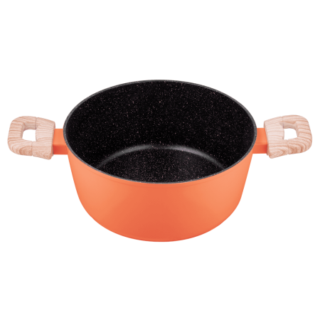 Кастрюля из кованого алюминия со стеклянной крышкой, 24 см, 4,1 л. MAUNFELD MARTA MCS41FA06CL